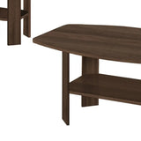Set of Three 36" Espresso Coffee Table With Three Shelves - Homeroots - Flyclothing LLC