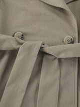 Chic Double-Breasted Belted Trench Coat - Trendsi - Flyclothing LLC