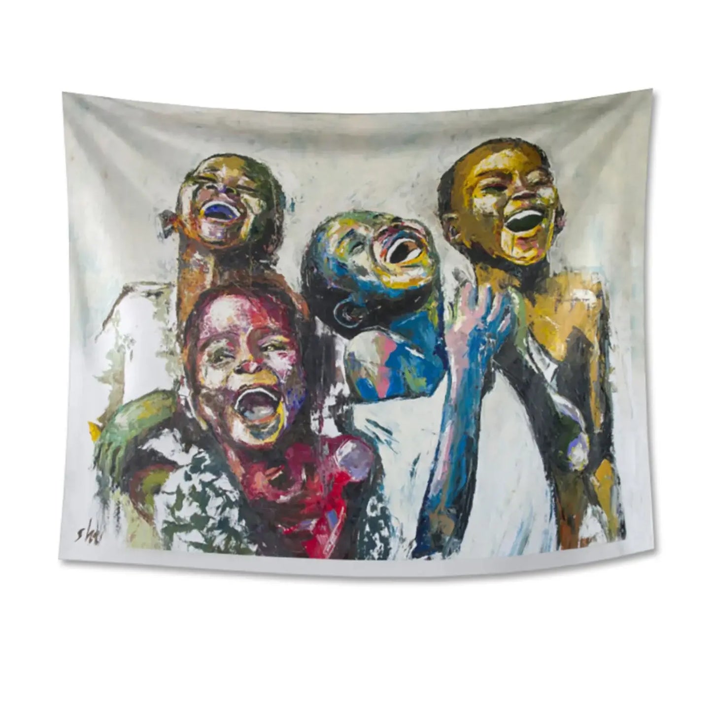 Julio Happy Kids Unframed Tapestry Wall Art - Homeroots - Flyclothing LLC