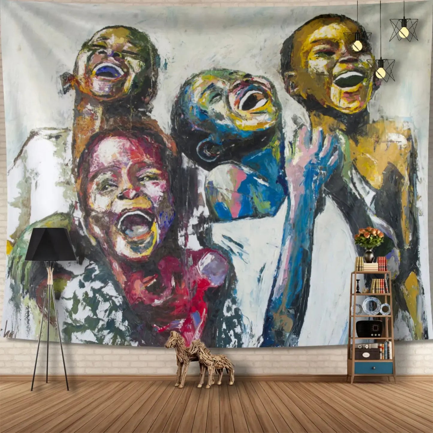 Julio Happy Kids Unframed Tapestry Wall Art - Homeroots - Flyclothing LLC