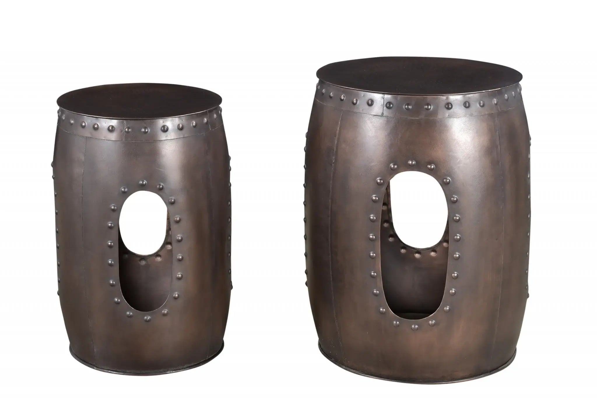 20" Copper Iron Round End Tables - Homeroots - Flyclothing LLC
