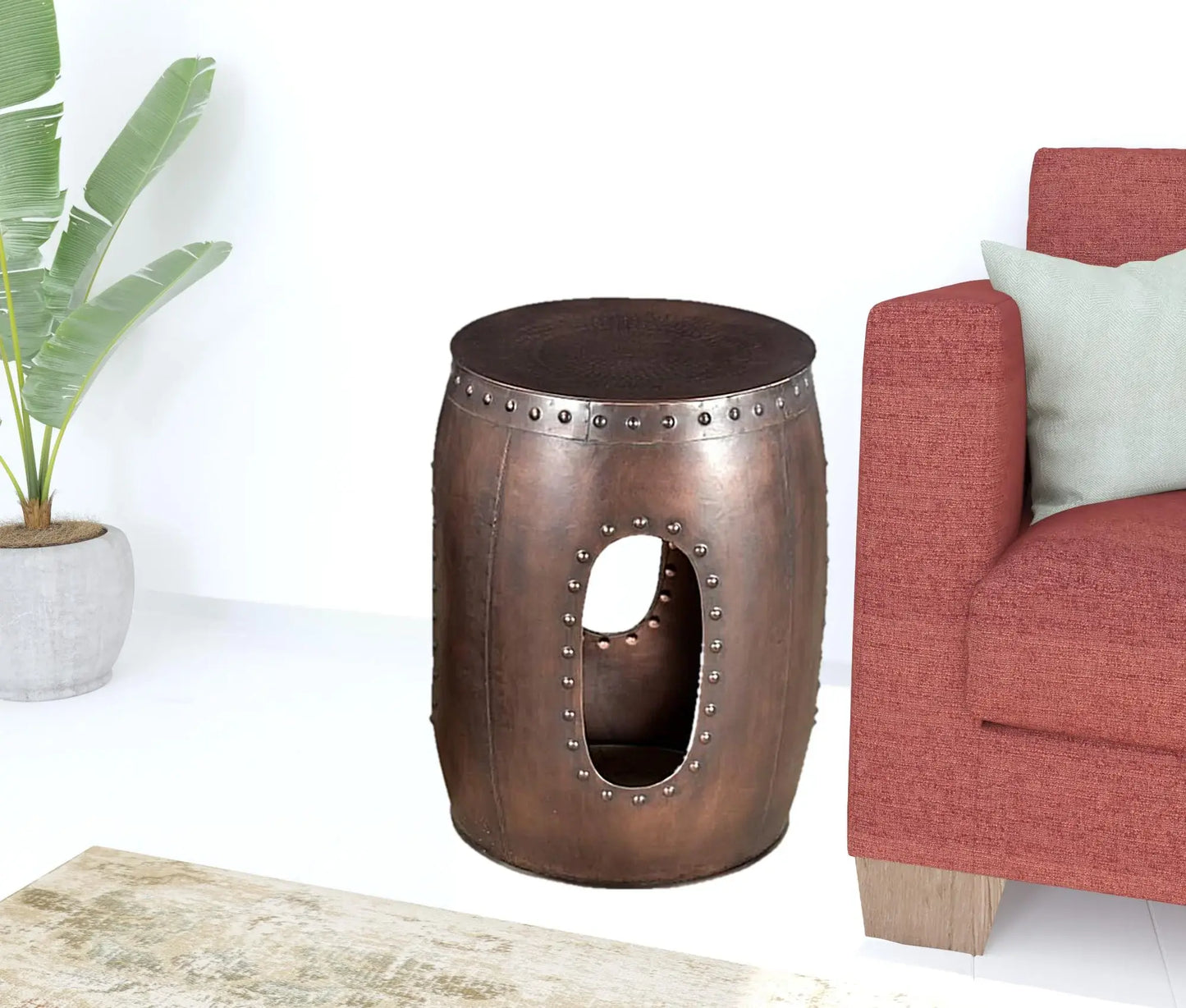 20" Copper Iron Round End Tables - Homeroots - Flyclothing LLC