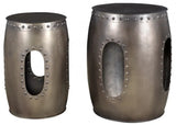 20" Nickel Iron Round End Table - Homeroots - Flyclothing LLC
