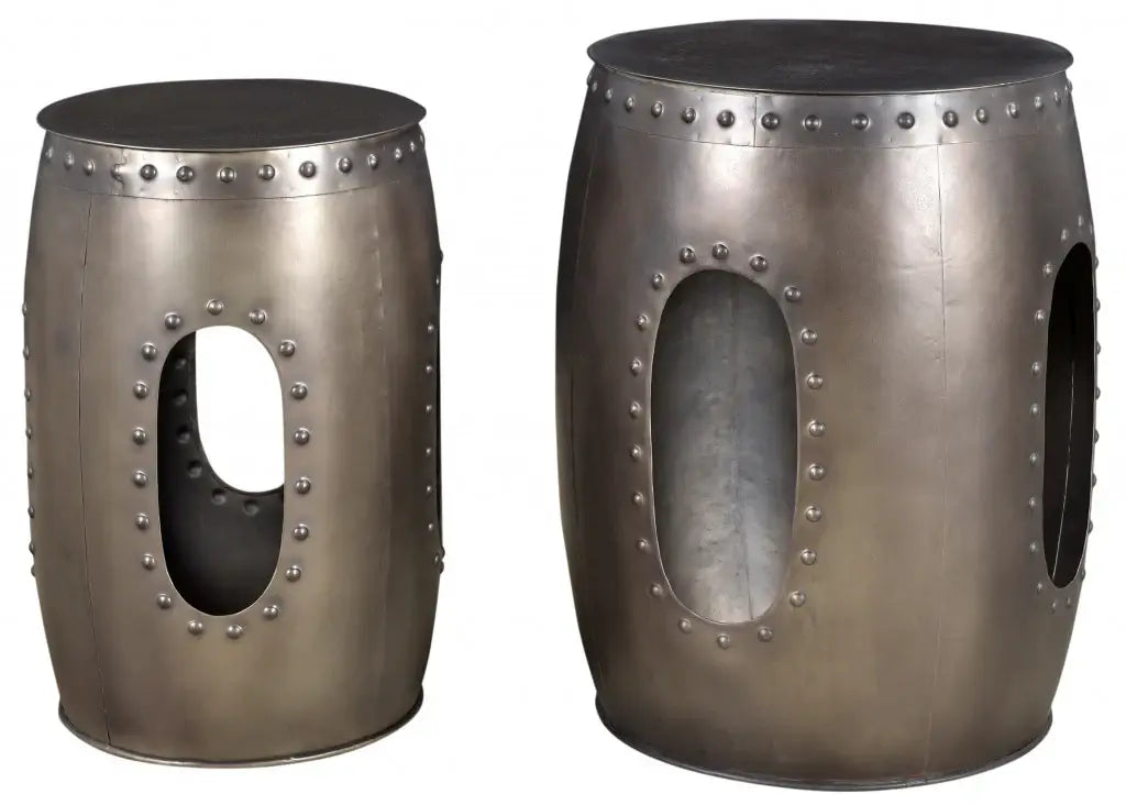 20" Nickel Iron Round End Table - Homeroots - Flyclothing LLC