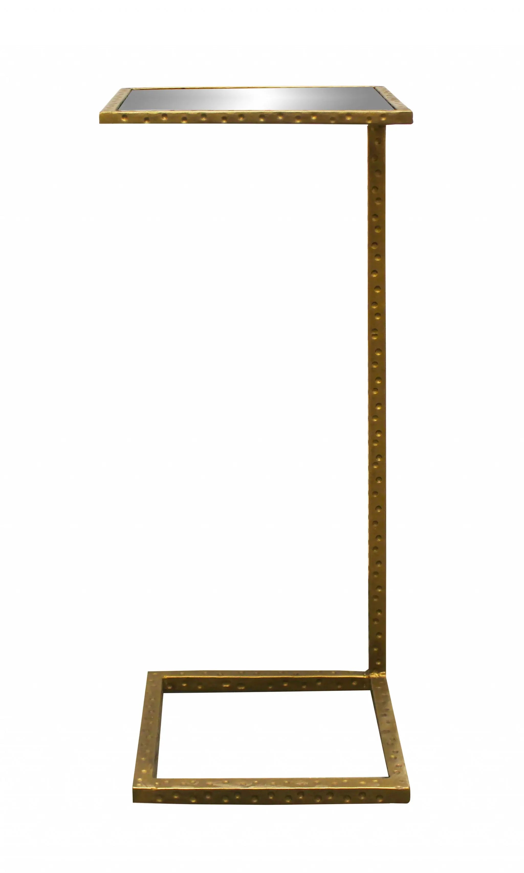 27" Brass And Silver Mirrored Square Mirrored End Table - Homeroots - Flyclothing LLC