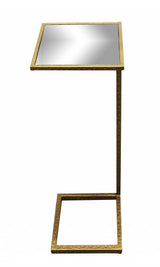 27" Brass And Silver Mirrored Square Mirrored End Table - Homeroots - Flyclothing LLC