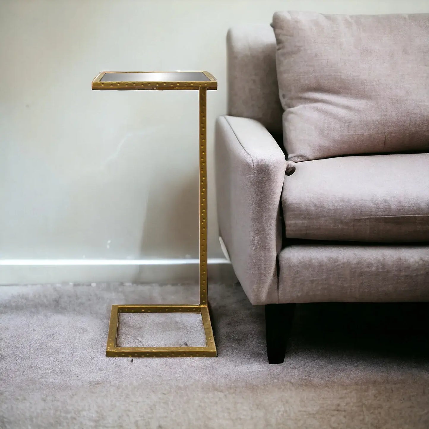 27" Brass And Silver Mirrored Square Mirrored End Table - Homeroots - Flyclothing LLC