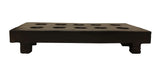 2" Brown Wood Geometric Tabletop Dish Candle Holder - Homeroots - Flyclothing LLC