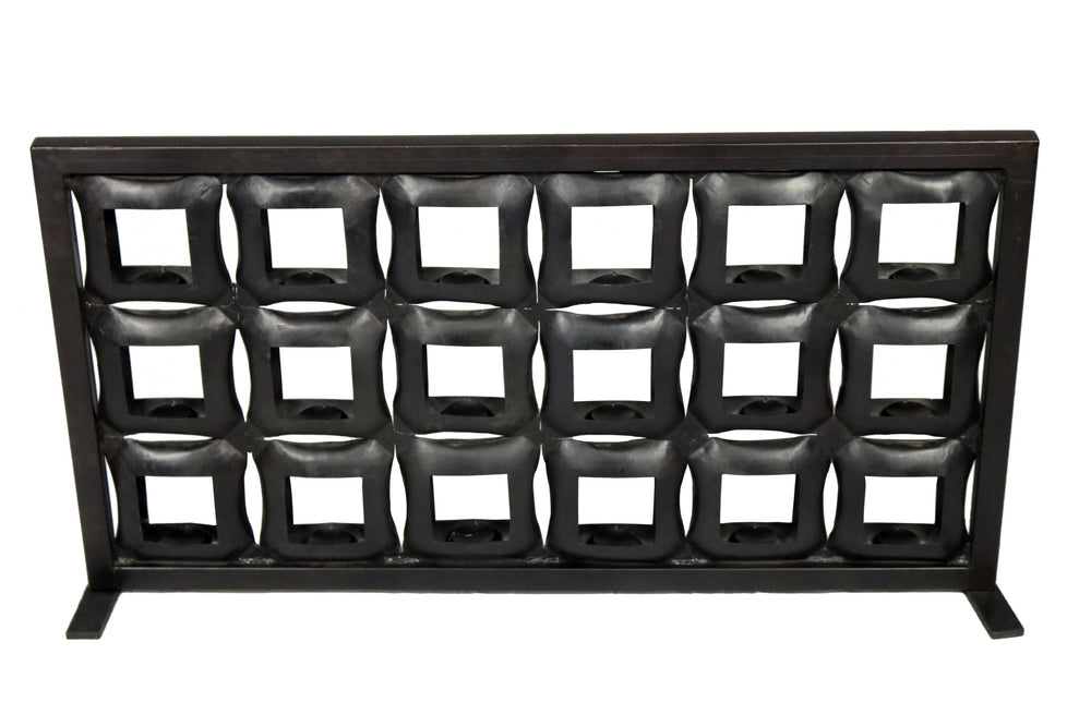 23" Black Iron Geometric Floor Tealight Candle Holder - Homeroots - Flyclothing LLC