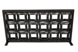 23" Black Iron Geometric Floor Tealight Candle Holder
