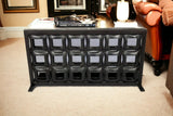 23" Black Iron Geometric Floor Tealight Candle Holder - Homeroots - Flyclothing LLC