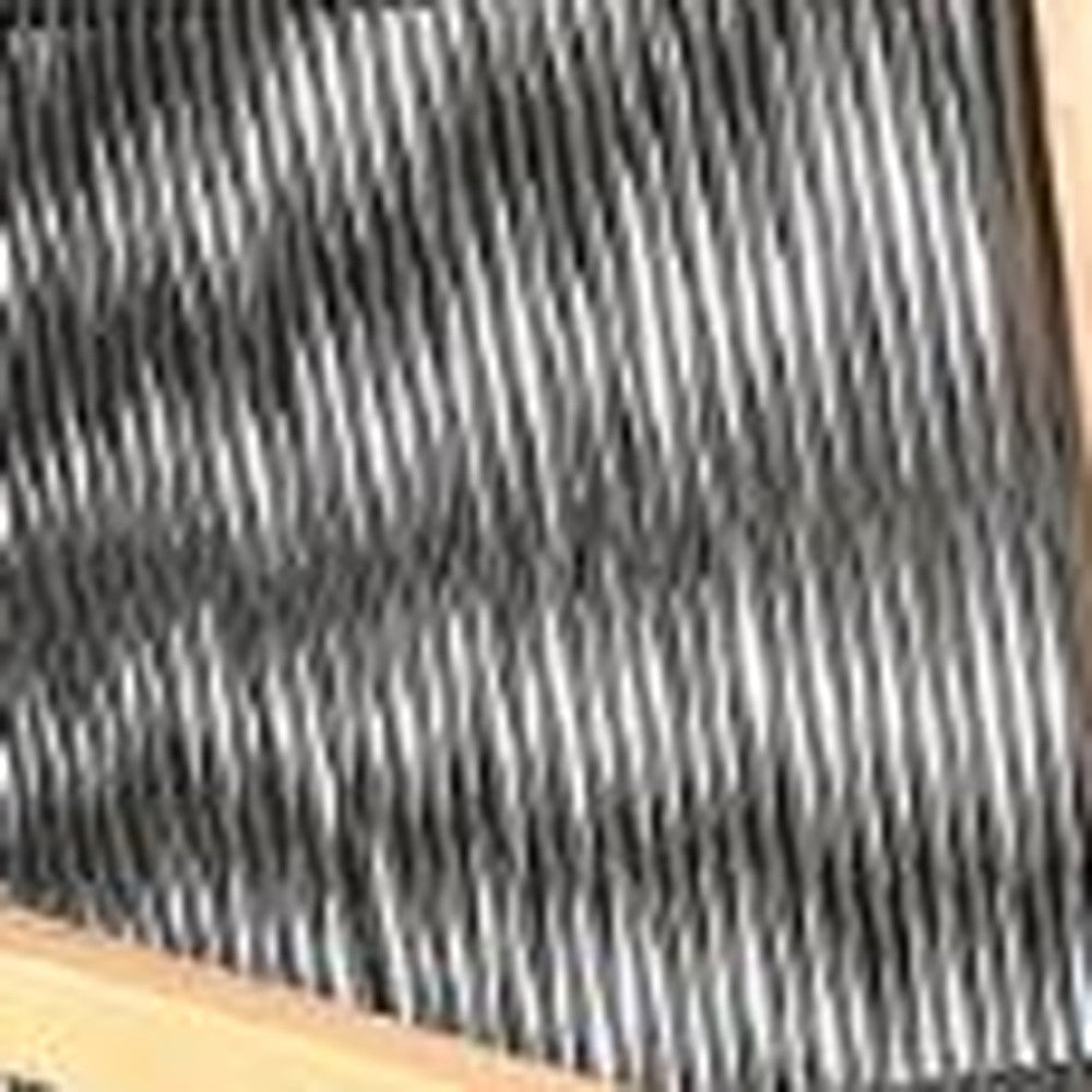 Set of Two 23" Charcoal and Natural Wood Solid Wood Outdoor Arm Chair - Homeroots - Flyclothing LLC