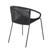 Set of Two 25" Black Metal Outdoor Dining Chair - Homeroots - Flyclothing LLC