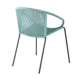 Set of Two 25" Green Metal Outdoor Dining Chair - Homeroots - Flyclothing LLC