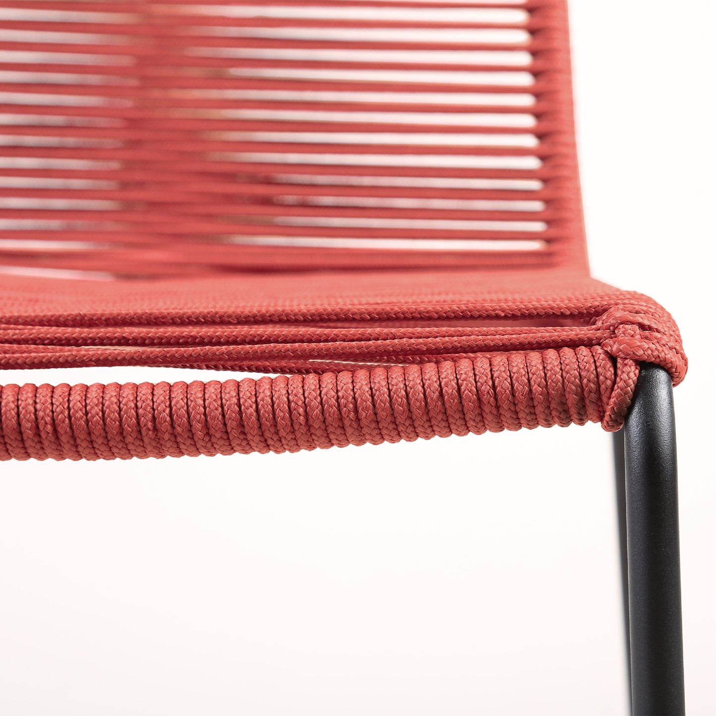 Set of Two 23" Red Metal Outdoor Dining Chair - Homeroots - Flyclothing LLC
