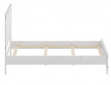 White Solid Wood Full Double Bed Frame - Homeroots - Flyclothing LLC