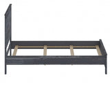 Grey Solid Wood Full Double Bed Frame - Homeroots - Flyclothing LLC
