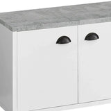 60" White Cabinet Enclosed Storage TV Stand - Homeroots - Flyclothing LLC