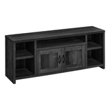 59" Black Cabinet Enclosed Storage TV Stand - Homeroots - Flyclothing LLC