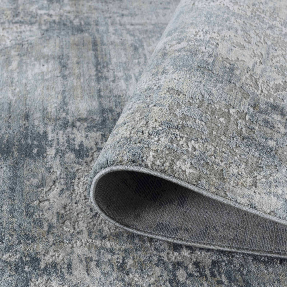 8' X 10' Blue Abstract Power Loom Area Rug - Homeroots - Flyclothing LLC