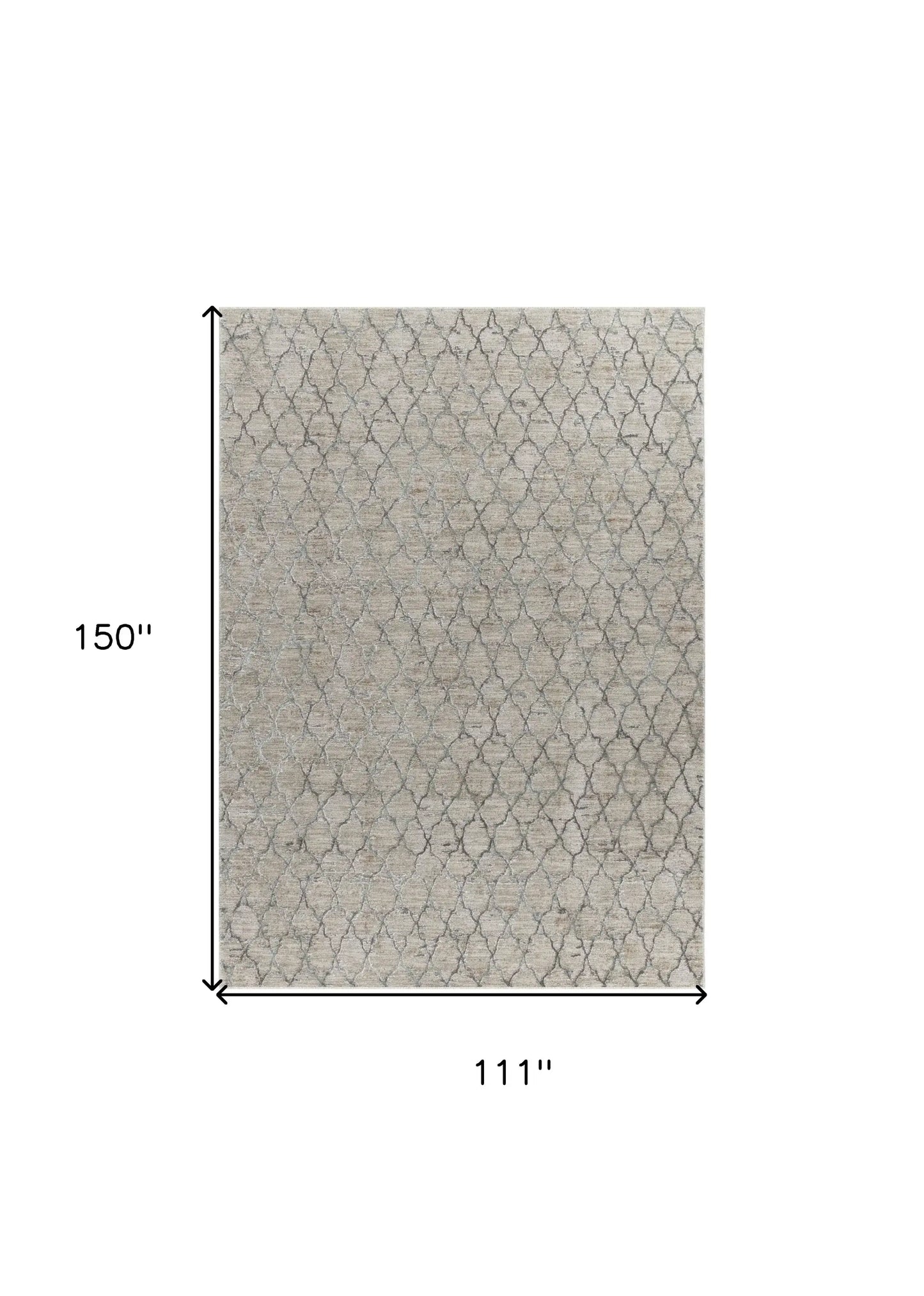 9' X 12' Beige Moroccan Stain Resistant Area Rug - Homeroots - Flyclothing LLC