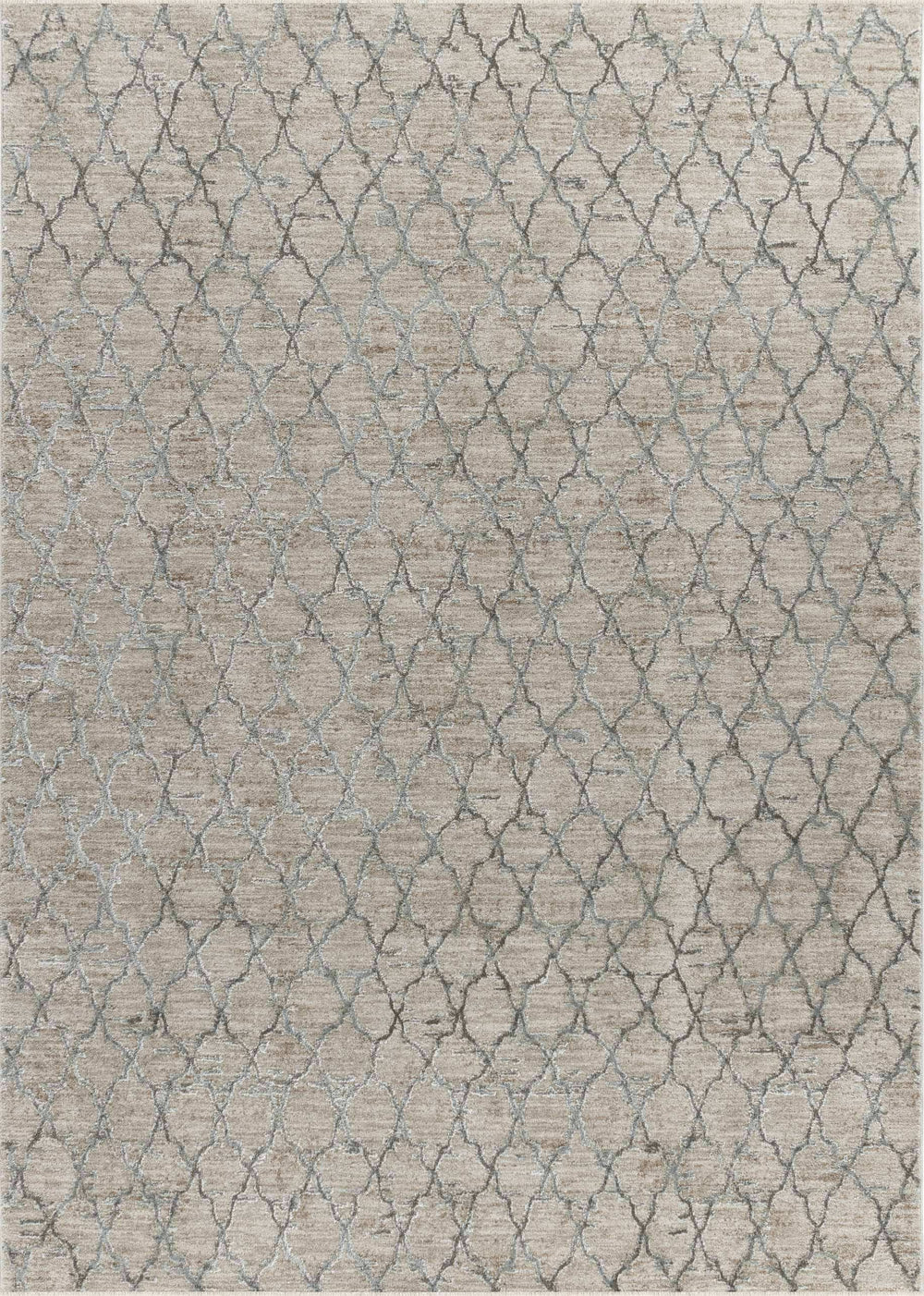 9' X 12' Beige Moroccan Stain Resistant Area Rug - Homeroots - Flyclothing LLC