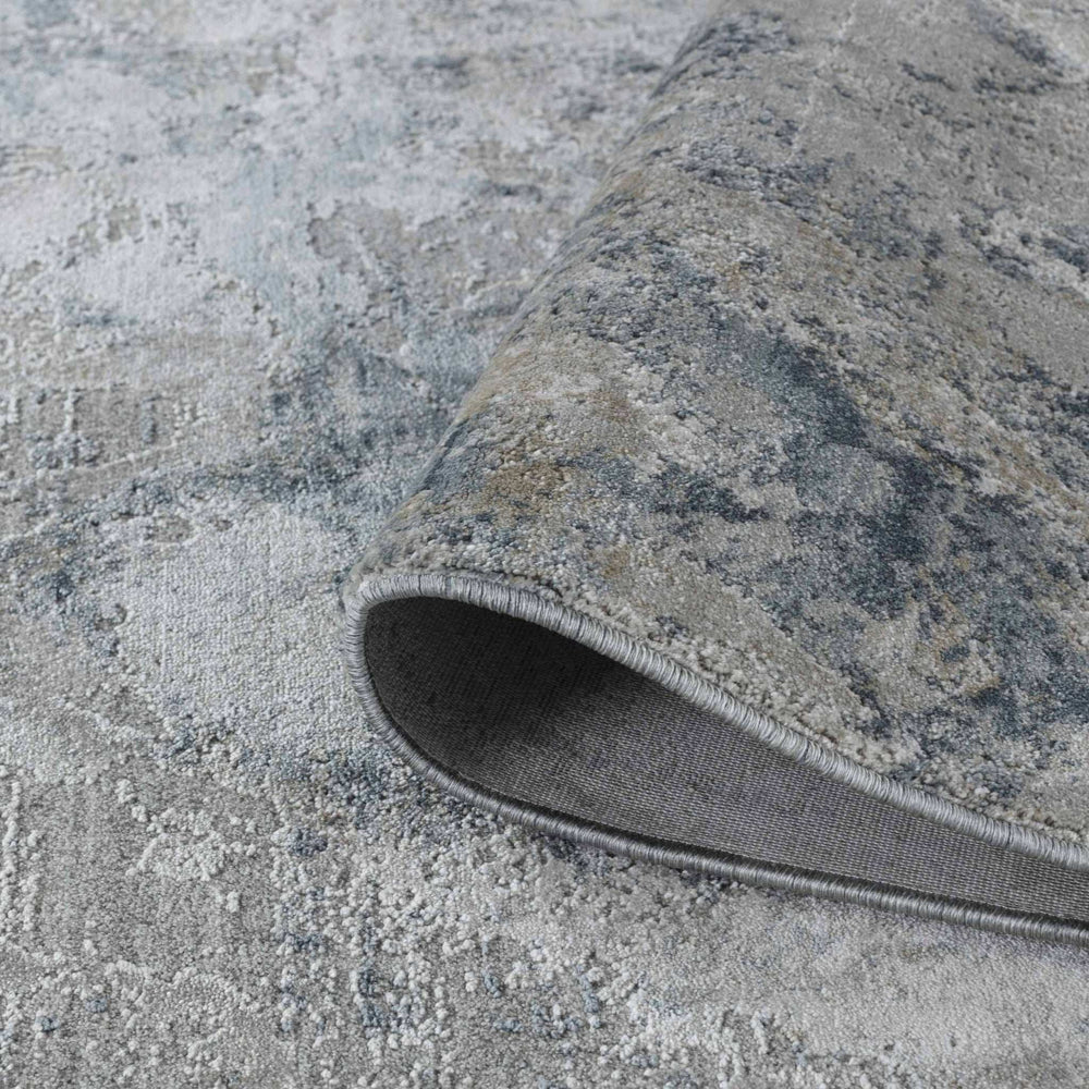 8' X 10' Blue Gray Abstract Power Loom Area Rug - Homeroots - Flyclothing LLC