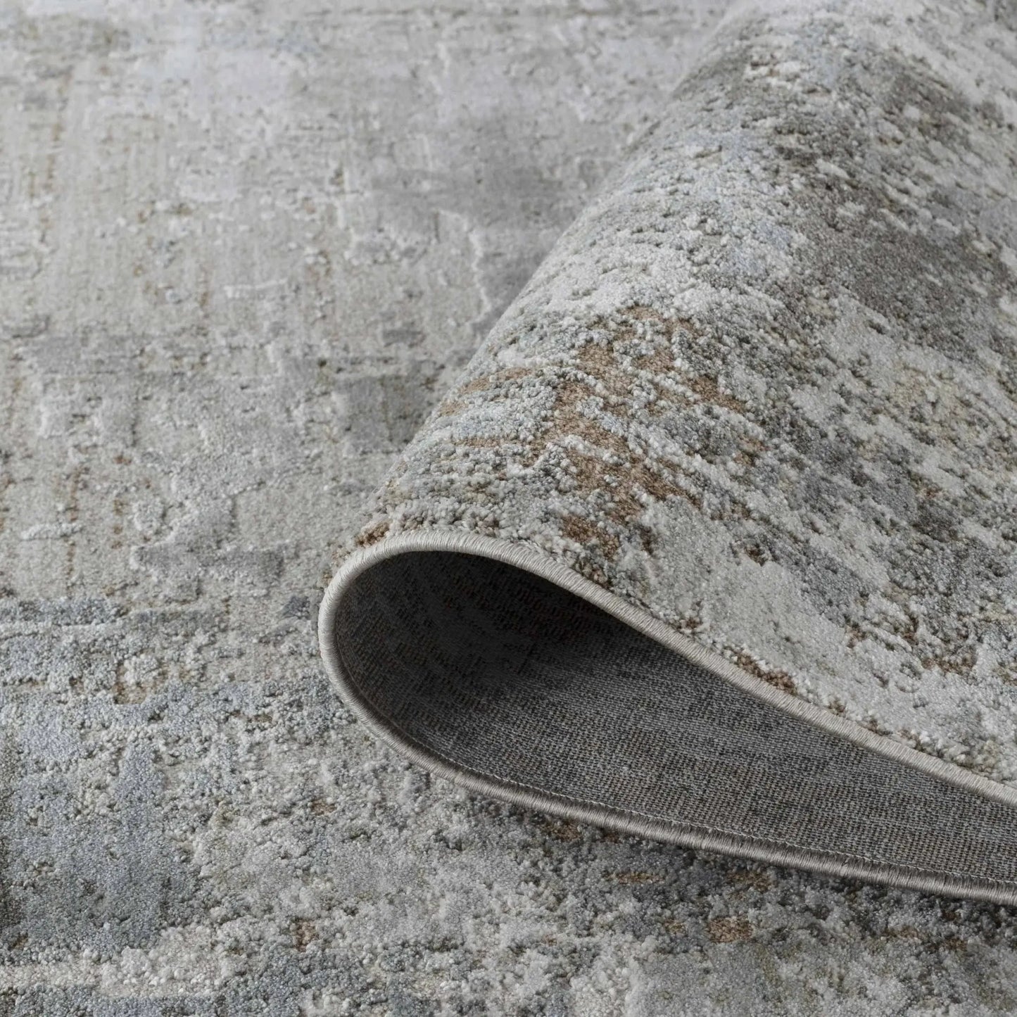 5' X 8' Beige Abstract Power Loom Stain Resistant Area Rug - Homeroots - Flyclothing LLC