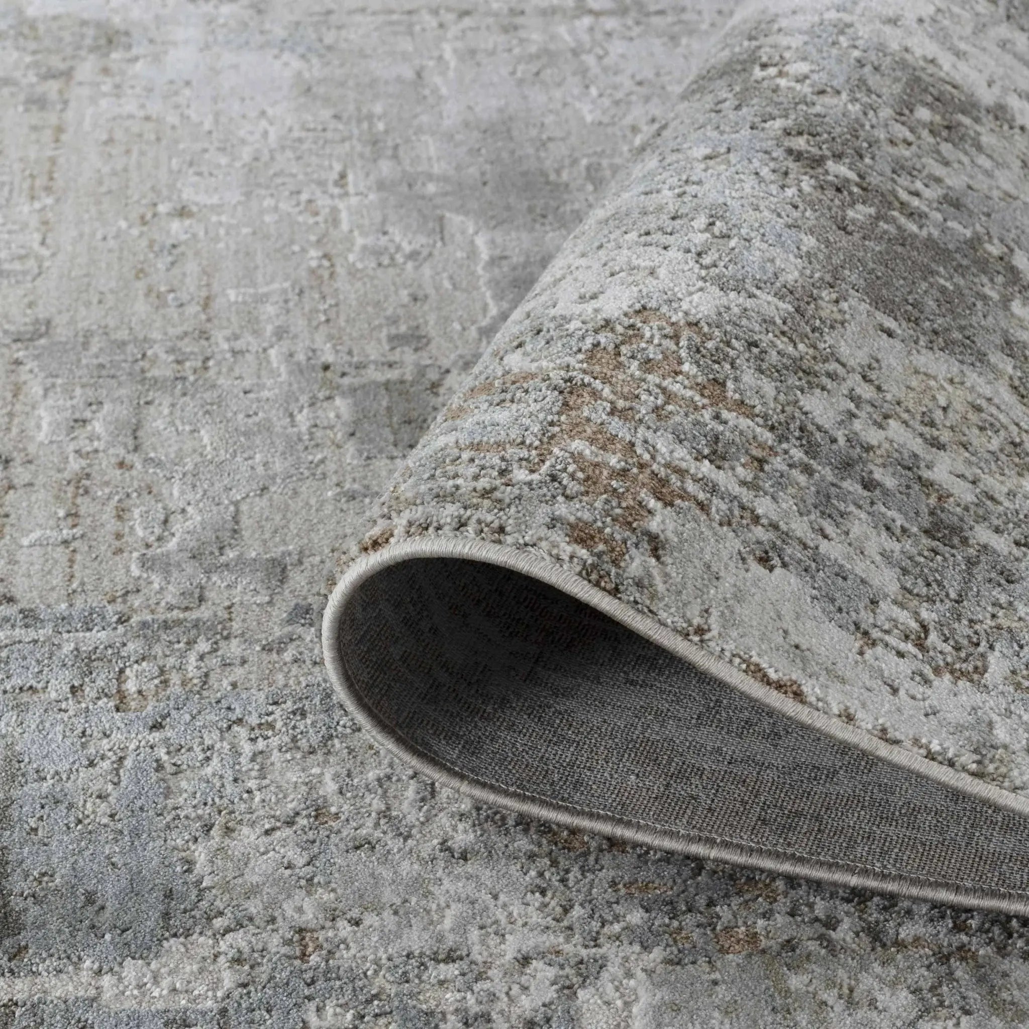 5' X 8' Beige Abstract Power Loom Stain Resistant Area Rug - Homeroots - Flyclothing LLC