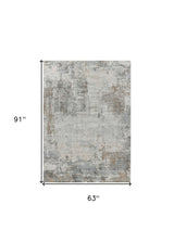 5' X 8' Beige Abstract Power Loom Stain Resistant Area Rug - Homeroots - Flyclothing LLC