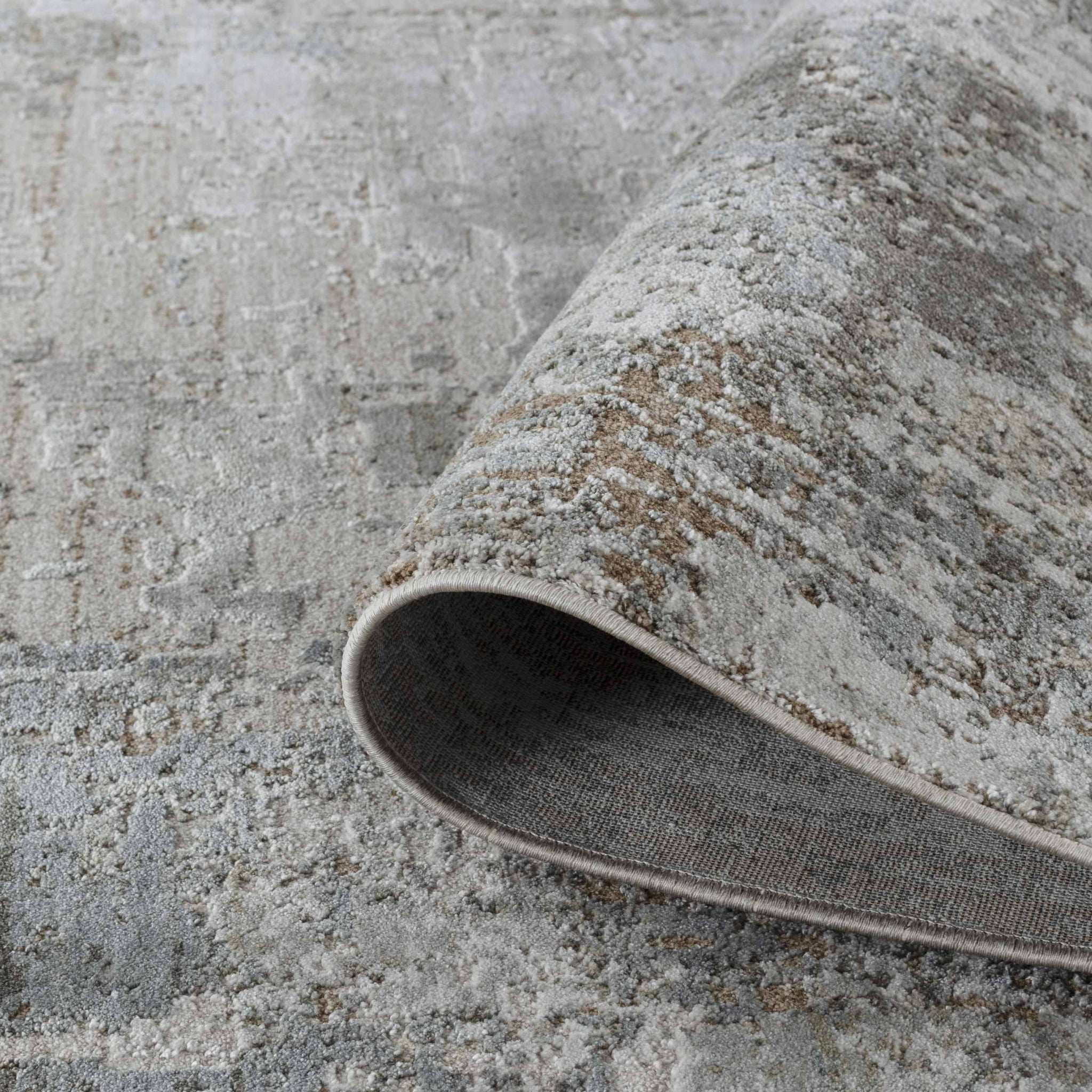 8' X 10' Beige Abstract Power Loom Stain Resistant Area Rug - Homeroots - Flyclothing LLC
