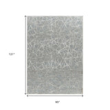 8' X 10' Turquoise Abstract Power Loom Stain Resistant Area Rug - Homeroots - Flyclothing LLC