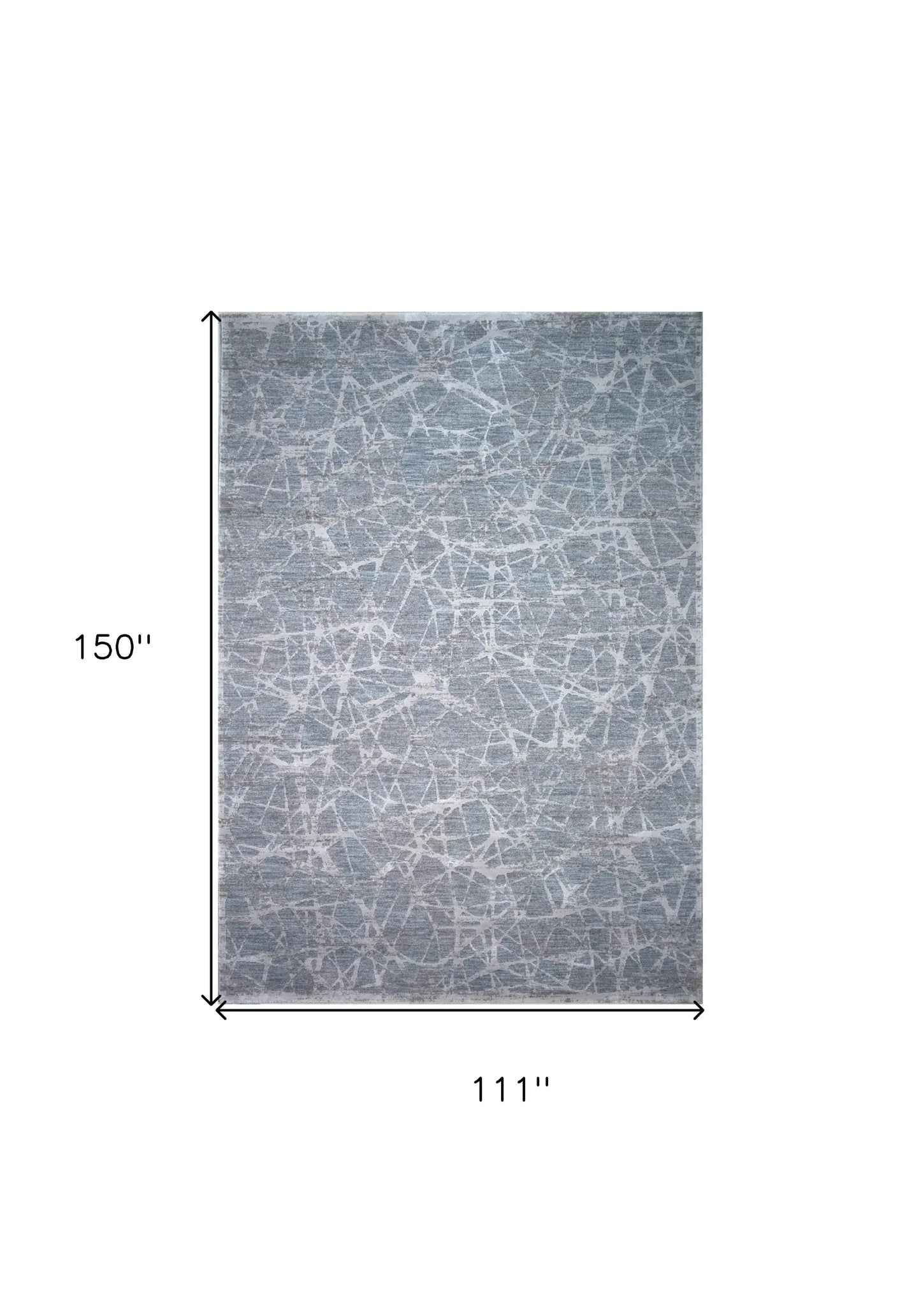 9' X 12' Turquoise Abstract Power Loom Stain Resistant Area Rug - Homeroots - Flyclothing LLC