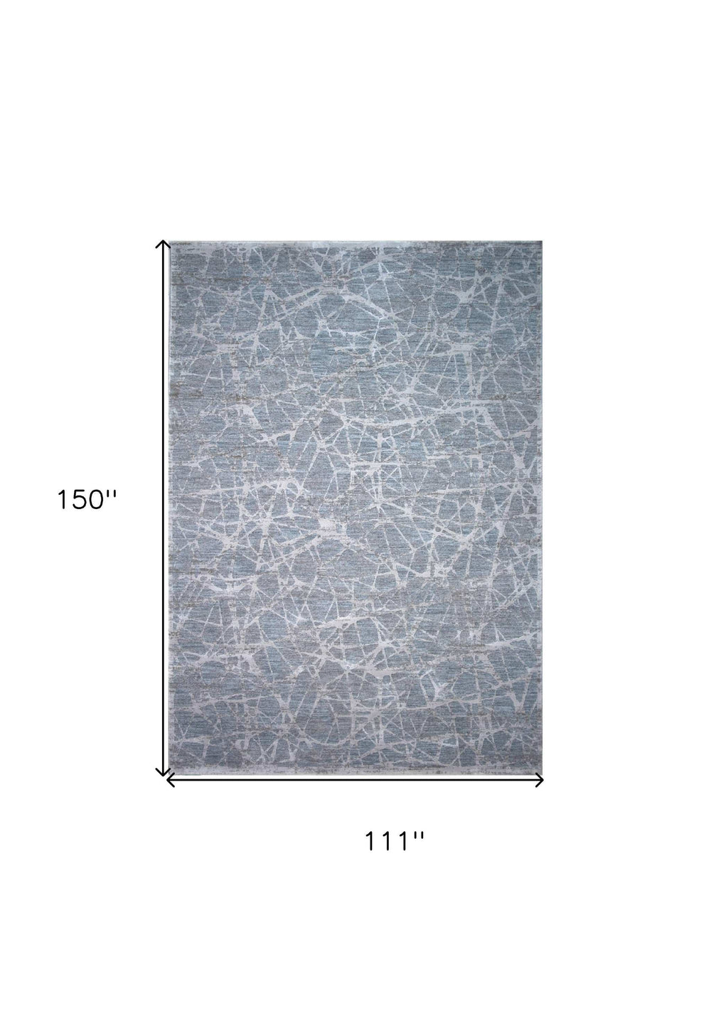 9' X 12' Turquoise Abstract Power Loom Stain Resistant Area Rug - Homeroots - Flyclothing LLC