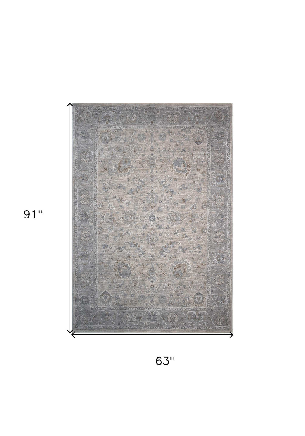 5' X 8' Cream Southwestern Power Loom Stain Resistant Area Rug - Homeroots - Flyclothing LLC