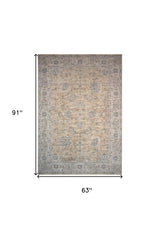 5' X 8' Gold Southwestern Power Loom Stain Resistant Area Rug - Homeroots - Flyclothing LLC