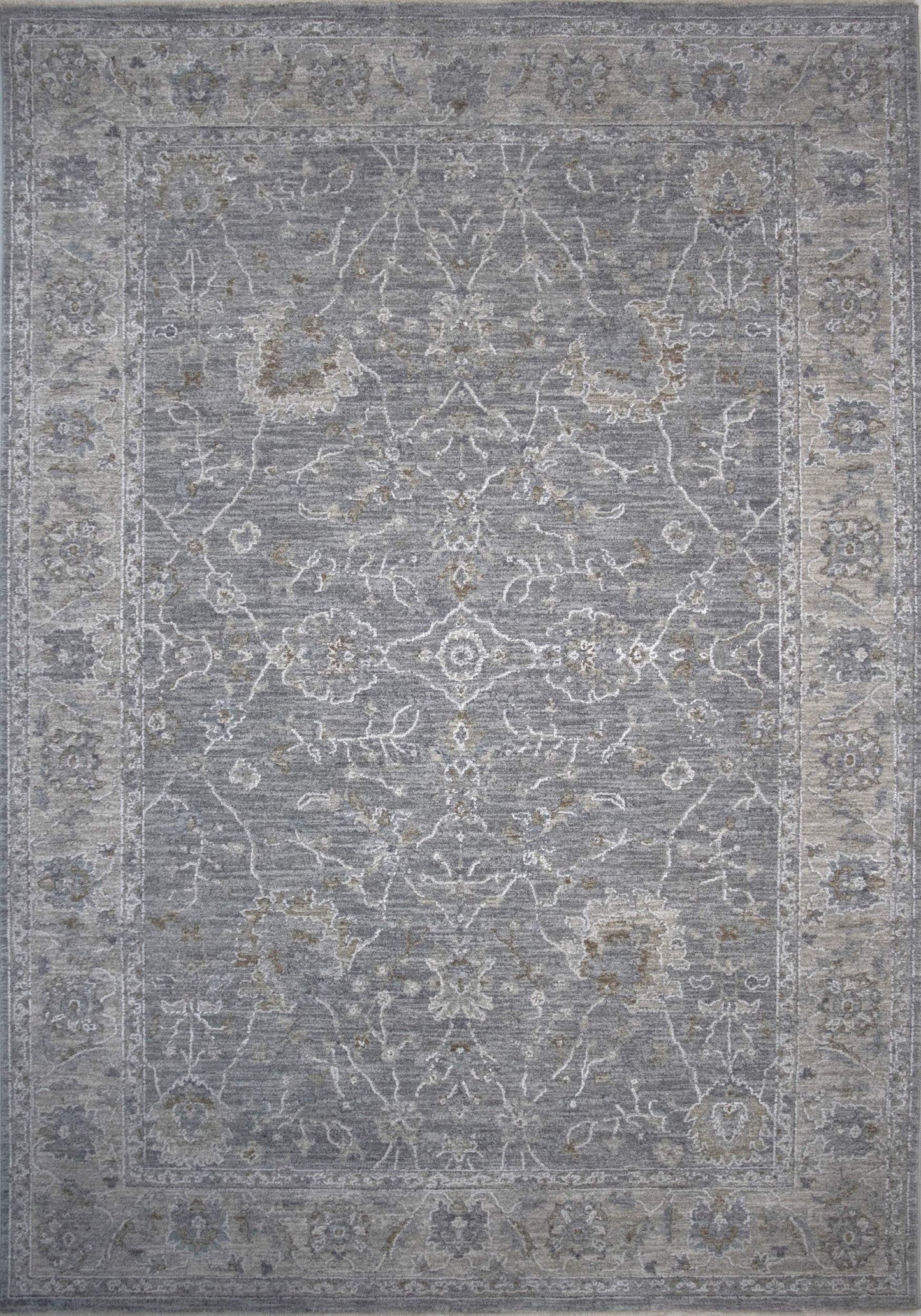 5' X 7' Blue Gray Southwestern Floral Area Rug - Homeroots - Flyclothing LLC