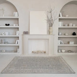 5' X 7' Blue Gray Southwestern Floral Area Rug - Homeroots - Flyclothing LLC