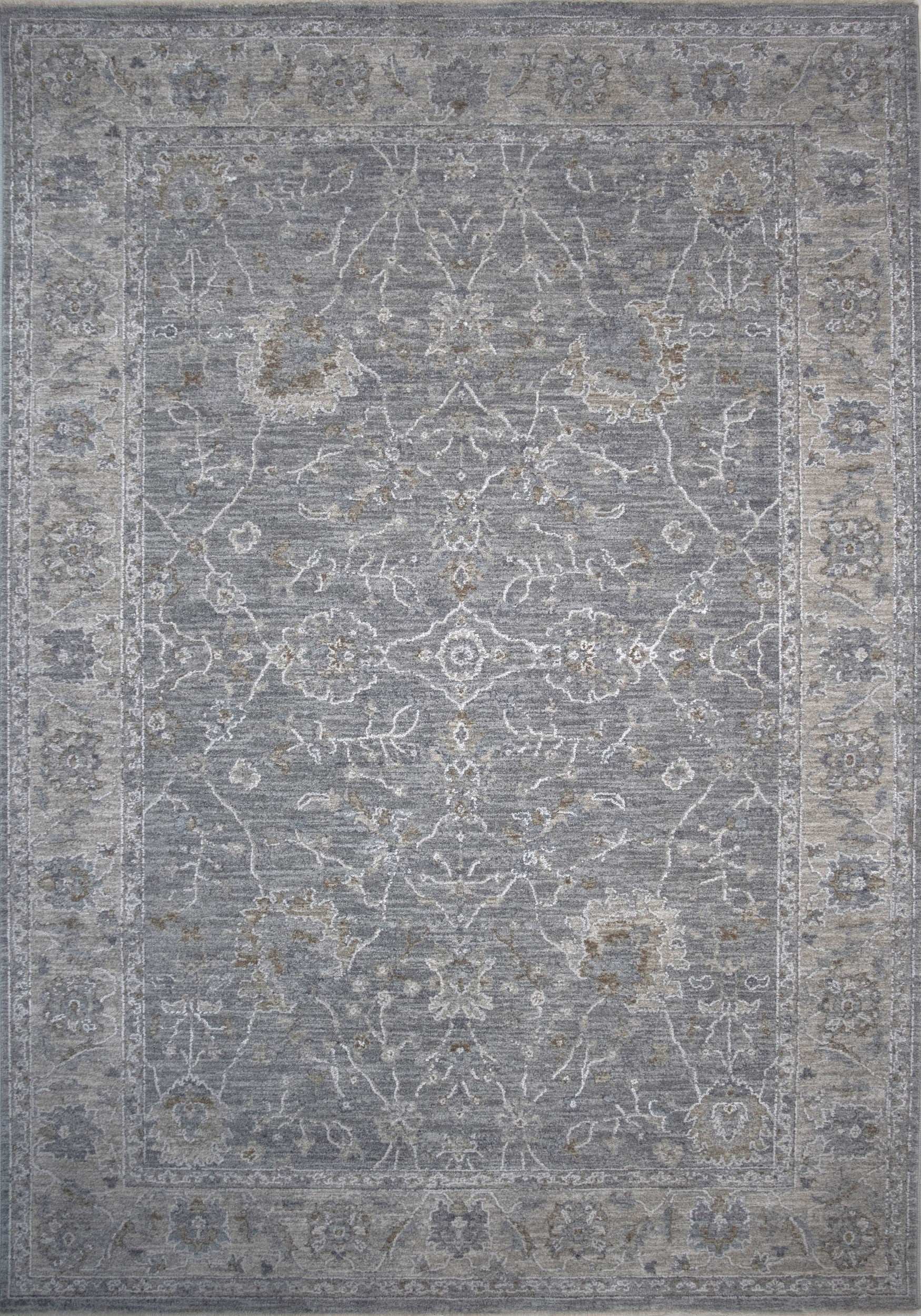 8' X 10' Blue Gray Southwestern Floral Stain Resistant Area Rug - Homeroots - Flyclothing LLC