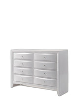 59" White Solid and Manufactured Wood Eight Drawer Double Dresser - Homeroots - Flyclothing LLC