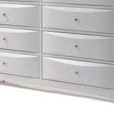59" White Solid and Manufactured Wood Eight Drawer Double Dresser - Homeroots - Flyclothing LLC