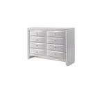 59" White Solid and Manufactured Wood Eight Drawer Double Dresser - Homeroots - Flyclothing LLC