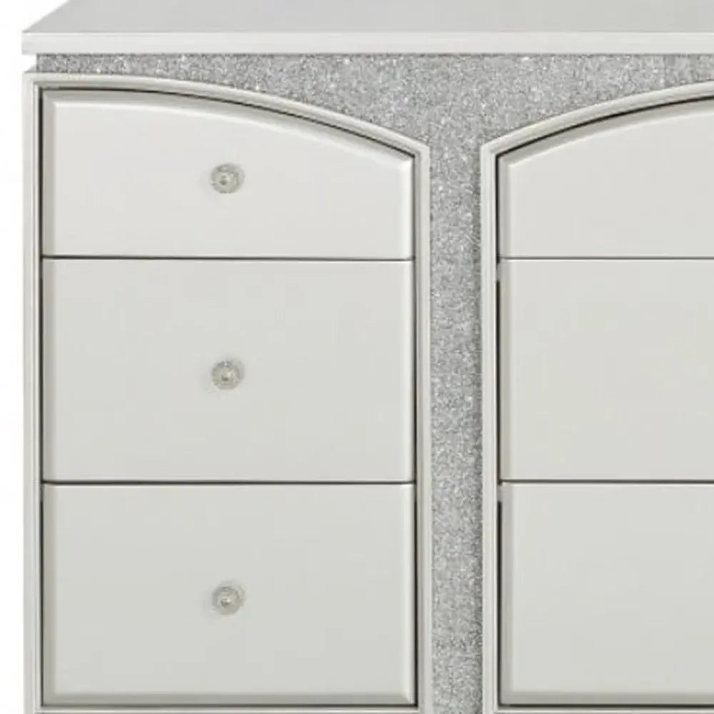 66" Platinum Manufactured Wood Nine Drawer Dresser - Homeroots - Flyclothing LLC