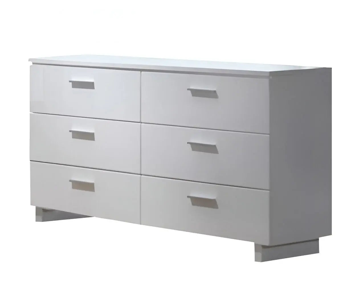 63" White Six Drawer Double Dresser - Homeroots - Flyclothing LLC