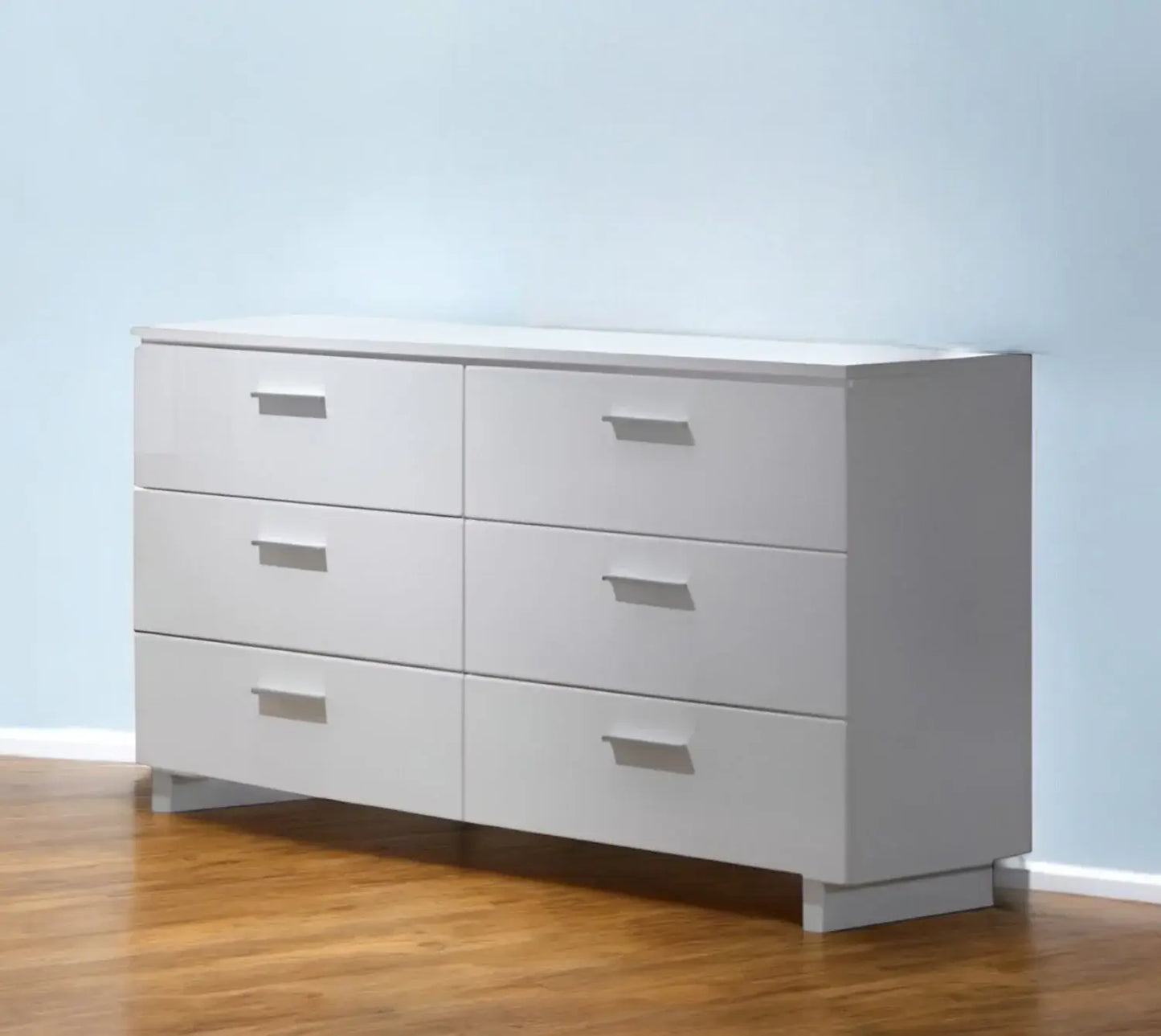 63" White Six Drawer Double Dresser - Homeroots - Flyclothing LLC