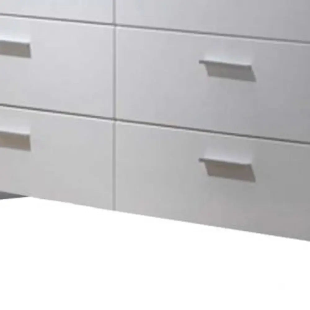 63" White Six Drawer Double Dresser - Homeroots - Flyclothing LLC