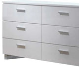 63" White Six Drawer Double Dresser - Homeroots - Flyclothing LLC