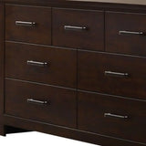 55" Mahogany Seven Drawer Double Dresser - Homeroots - Flyclothing LLC