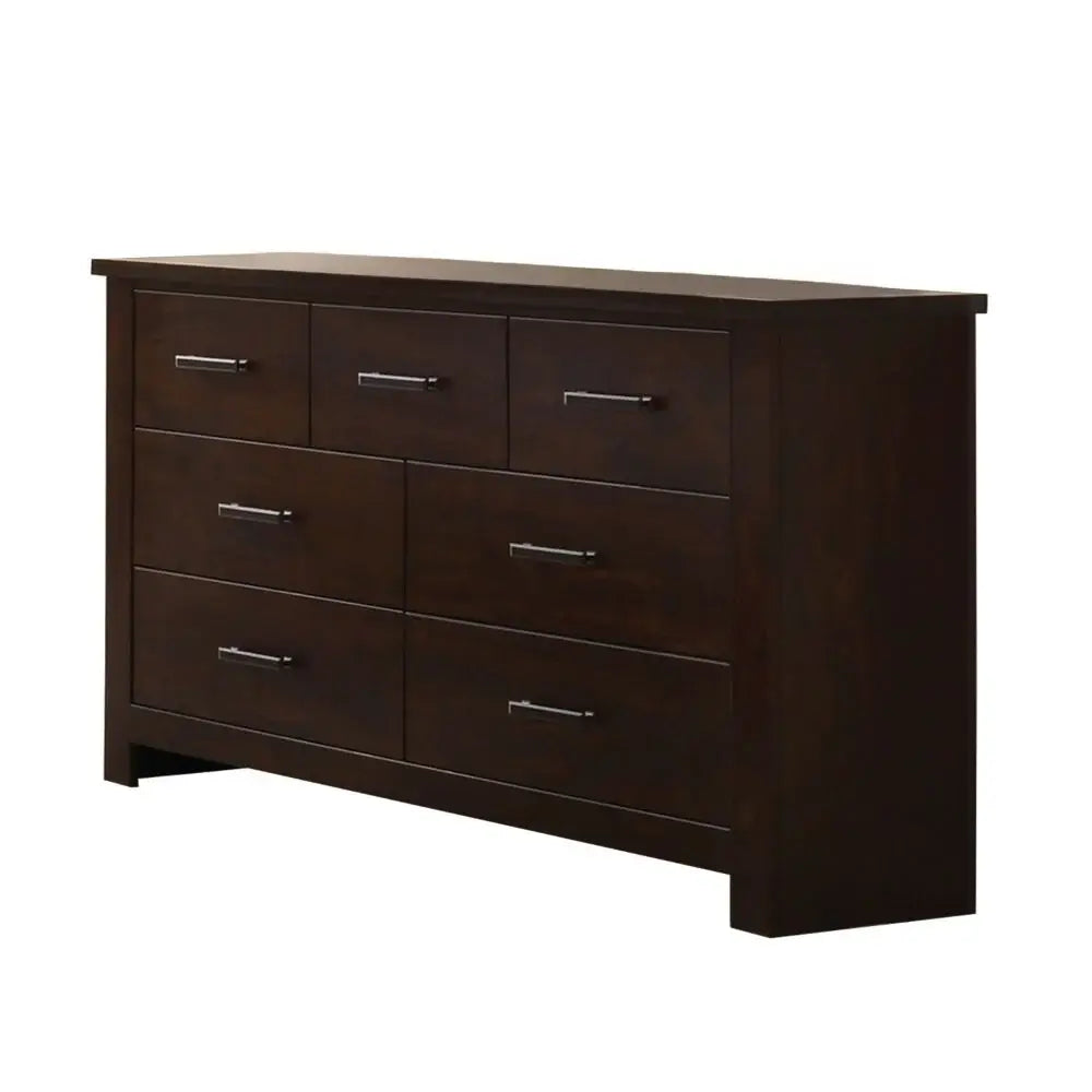 55" Mahogany Seven Drawer Double Dresser - Homeroots - Flyclothing LLC