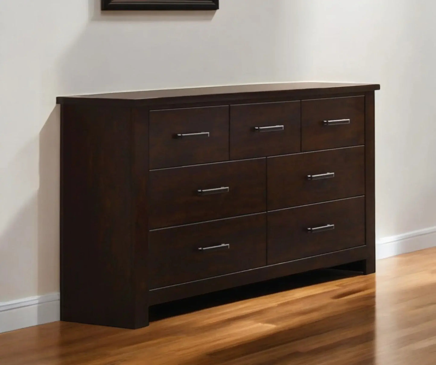55" Mahogany Seven Drawer Double Dresser - Homeroots - Flyclothing LLC